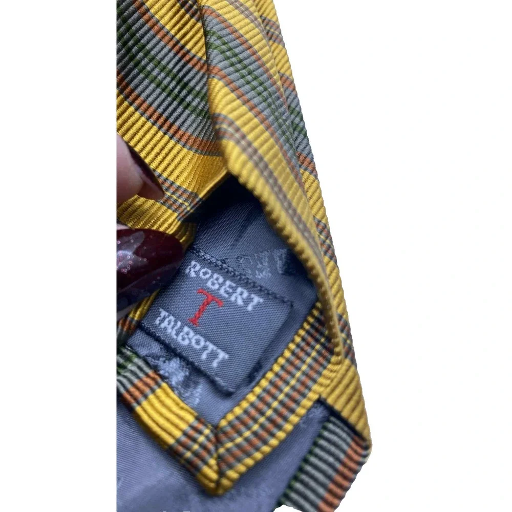 Robert Talbott Best Of Class Silk Blend Mens Handmade Necktie Multicolor Striped